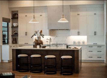 Light on kitchen cabinets