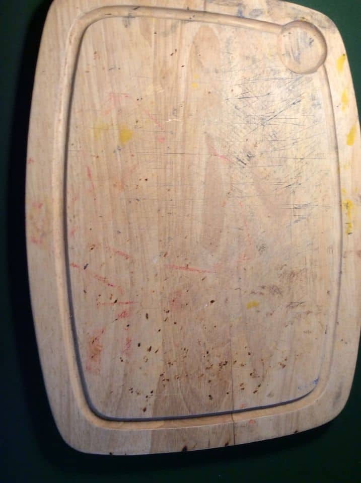 dirty cutting board