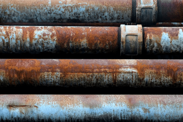 rusty pipe lines